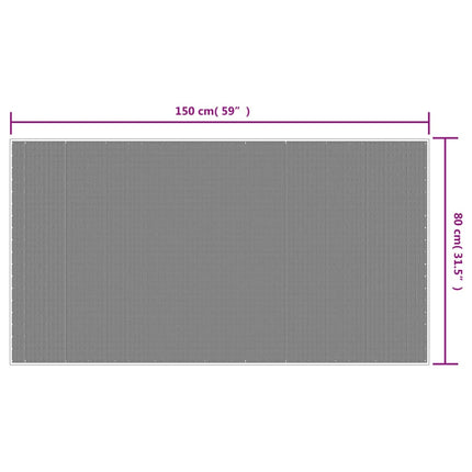 Tappeto da Esterno Grigio e Bianco 80x150 cm Design Reversibile