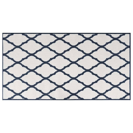 Tappeto da Esterno Navy e Bianco 80x150 cm Design Reversibile
