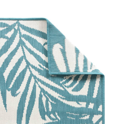Tappeto da Esterno Aqua e Bianco 80x150 cm Design Reversibile