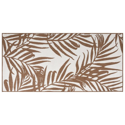 Tappeto da Esterno Marrone e Bianco 80x150 cm Reversibile