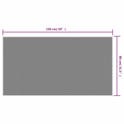 Tappeto da Esterno Marrone e Bianco 80x150 cm Reversibile