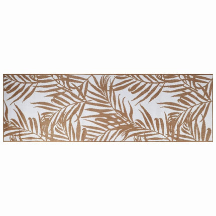 Tappeto da Esterno Marrone e Bianco 80x250 cm Reversibile