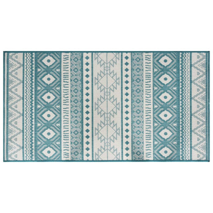 Tappeto da Esterno Aqua e Bianco 80x150 cm Design Reversibile