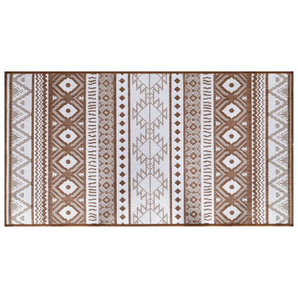 Tappeto da Esterno Marrone e Bianco 80x150 cm Reversibile