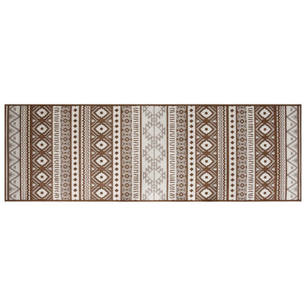 Tappeto da Esterno Marrone e Bianco 80x250 cm Reversibile