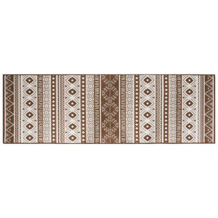 Tappeto da Esterno Marrone e Bianco 80x250 cm Reversibile