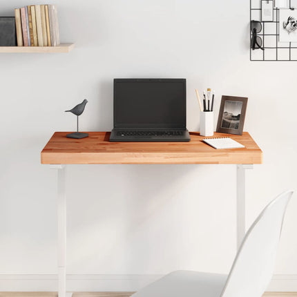 Piano Tavolo 80x40x4cm Rettangolare Legno Massello di Faggio