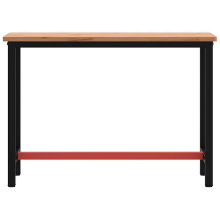 Banco da Lavoro 115x55x81,5 cm Legno Massello Faggio e Metallo