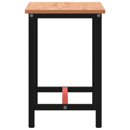 Banco da Lavoro 115x55x81,5 cm Legno Massello Faggio e Metallo