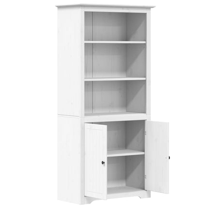 Libreria BODO 82x40x173 cm in Legno Massello di Pino Bianco