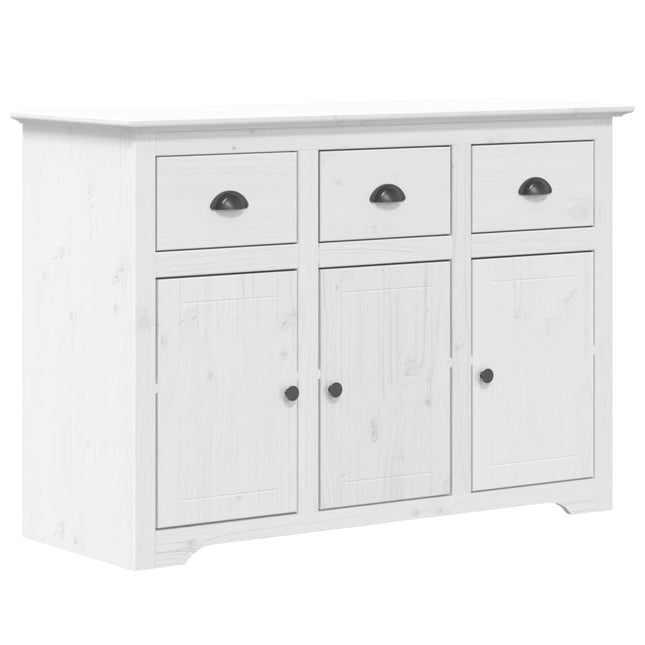 Credenza BODO 115,5x44x80 cm in Legno Massello di Pino Bianco