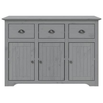Credenza BODO 115,5x44x80 cm in Legno Massello di Pino Grigio