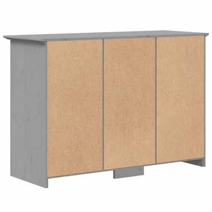 Credenza BODO 115,5x44x80 cm in Legno Massello di Pino Grigio
