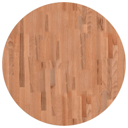 Piano per Tavolo Ã˜80x1,5 cm Rotondo in Legno Massello di Faggio
