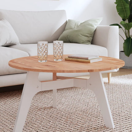 Piano per Tavolo Ã˜80x1,5 cm Rotondo in Legno Massello di Faggio