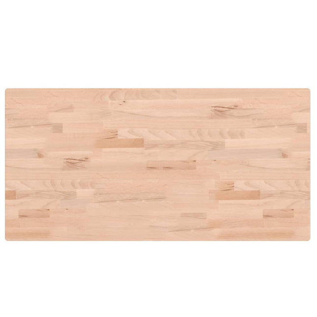 Piano Bagno 100x50x2,5 cm in Legno Massello di Faggio
