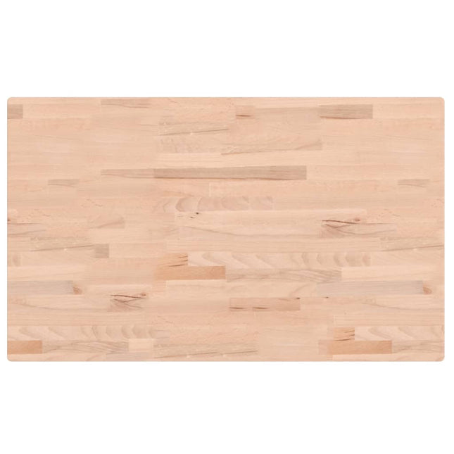 Piano Bagno 100x60x2,5 cm in Legno Massello di Faggio