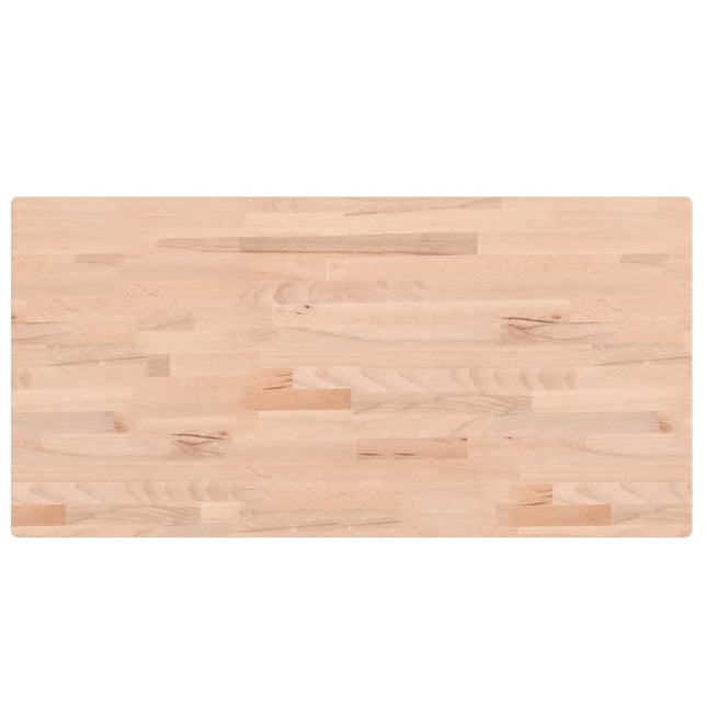 Piano Bagno 100x50x4 cm in Legno Massello di Faggio