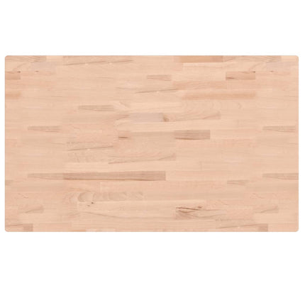 Piano Bagno 100x60x4 cm in Legno Massello di Faggio