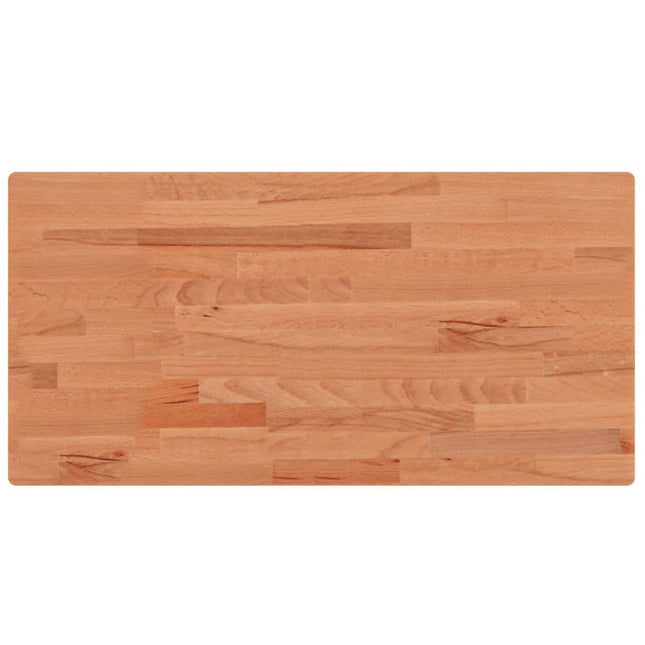 Piano Bagno 100x50x1,5 cm in Legno Massello di Faggio