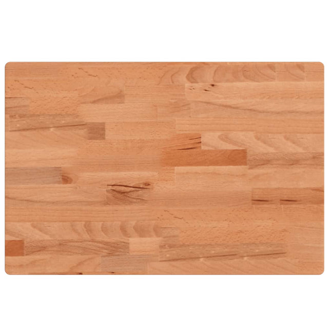 Piano Bagno 60x40x4 cm in Legno Massello di Faggio