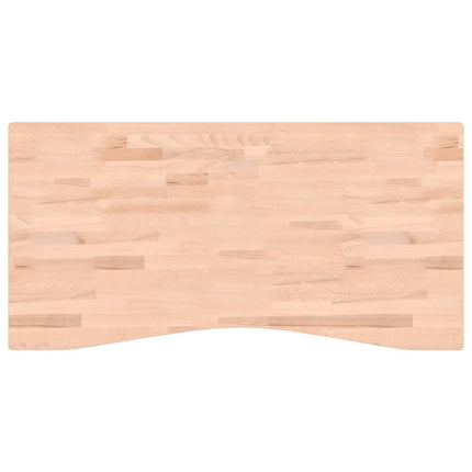 Piano per Scrivania 110x(50-55)x2,5 cm Legno Massello di Faggio