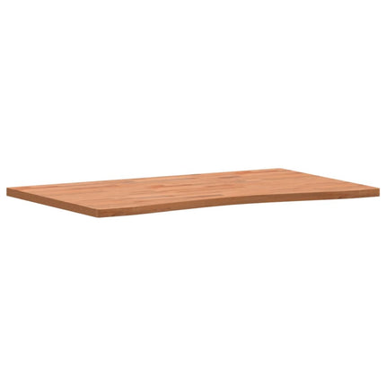 Piano per Scrivania 100x(55-60)x2,5 cm Legno Massello di Faggio