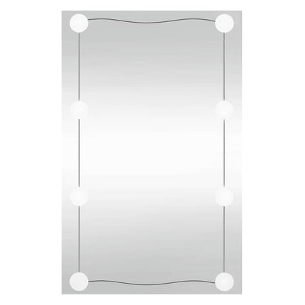 Specchio da Parete con Luci LED 40x60 cm Vetro Rettangolare