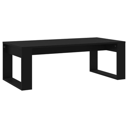 Tavolino da Salotto Nero 102x50x35 cm in Legno Multistrato