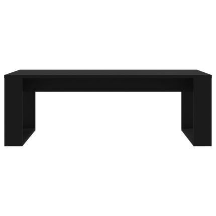 Tavolino da Salotto Nero 102x50x35 cm in Legno Multistrato