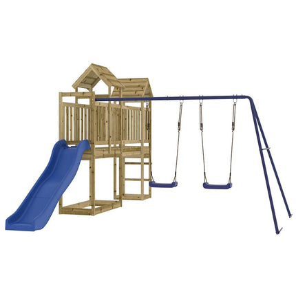Set da Gioco da Esterno in Legno Massello di Pino