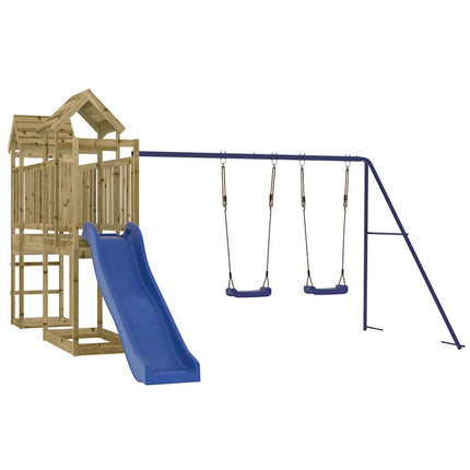 Set da Gioco da Esterno in Legno Massello di Pino