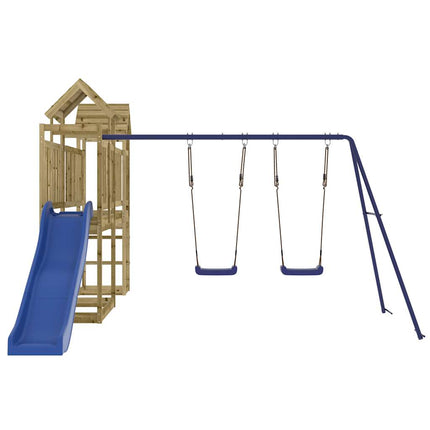 Set da Gioco da Esterno in Legno Massello di Pino
