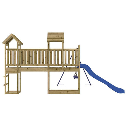 Set da Gioco da Esterno in Legno Massello di Pino