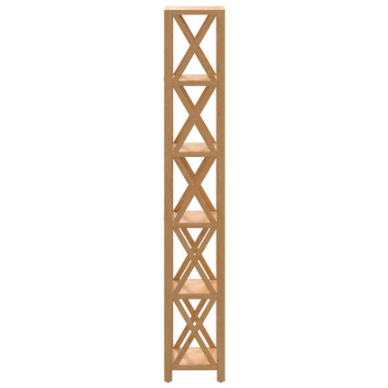 Scaffale a 6 Ripiani 40x30x181 cm in Legno Massello di Rovere