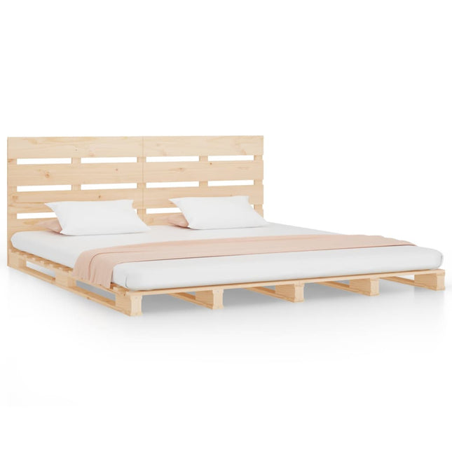 Letto senza Materasso 140x190 cm in Legno Massello di Pino