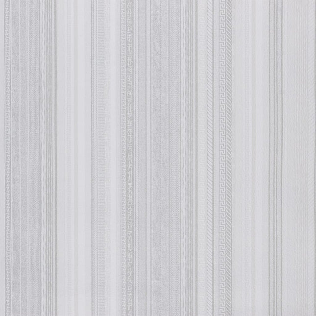 Carta da Parati 3D a Strisce Grigio 10x0,53 m Non Tessuto