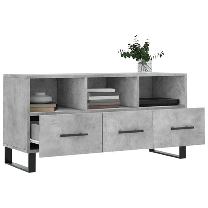 Mobile Porta TV Grigio Cemento 102x36x50 cm Legno Multistrato