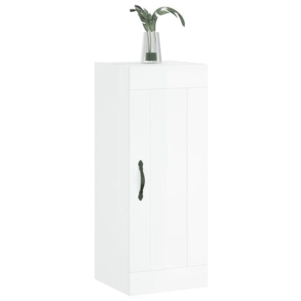 Mobile Parete Bianco Lucido 34,5x34x90 cm in Legno Multistrato