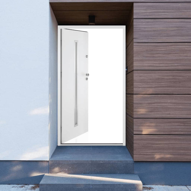 Porta Ingresso Bianca 90x200 cm in Alluminio