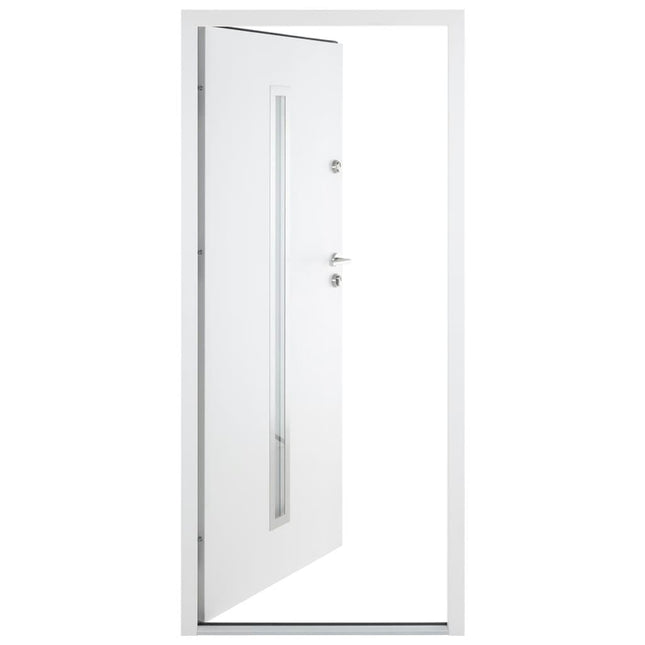 Porta Ingresso Bianca 110x207,5 cm in Alluminio