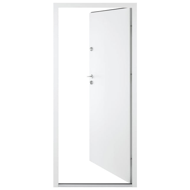 Porta Ingresso Bianca 90x200 cm in Alluminio