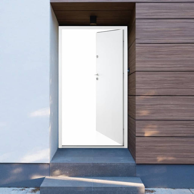 Porta Ingresso Bianca 90x200 cm in Alluminio