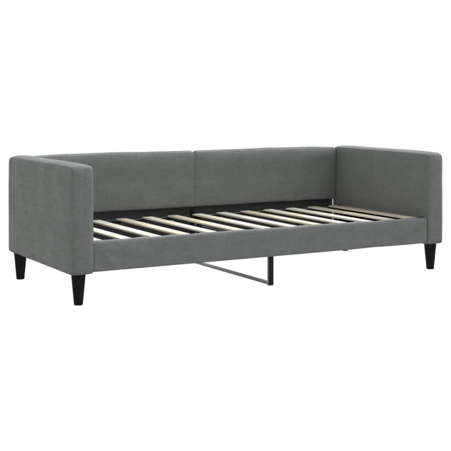 Letto da Giorno Grigio Scuro 80x200 cm in Tessuto