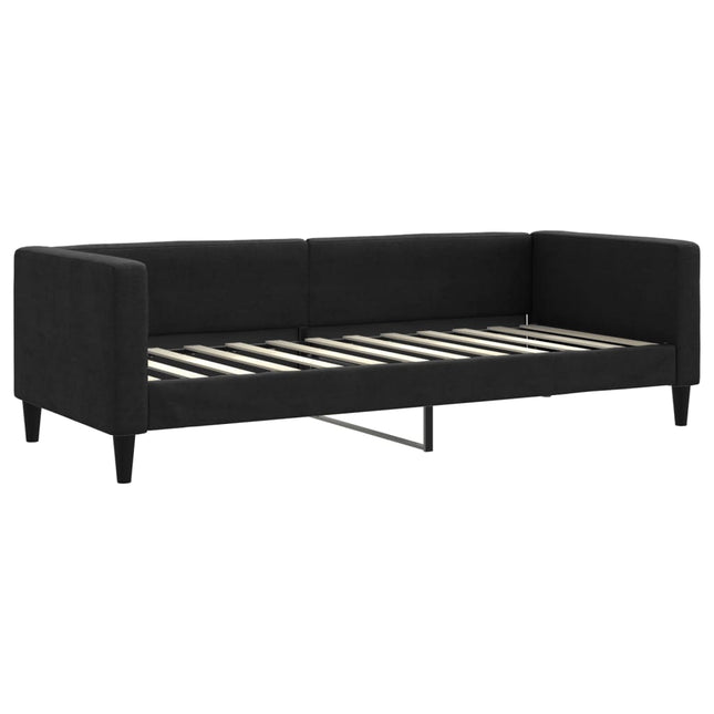 Letto da Giorno Nero 80x200 cm in Tessuto