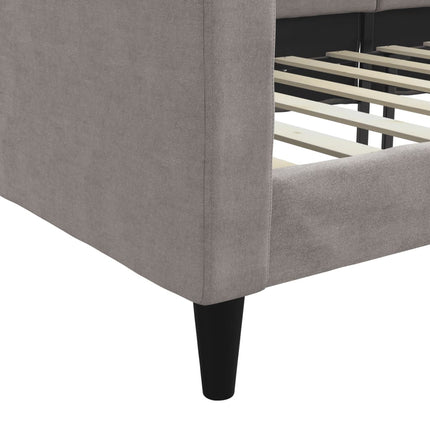 Letto da Giorno Tortora 80x200 cm in Tessuto