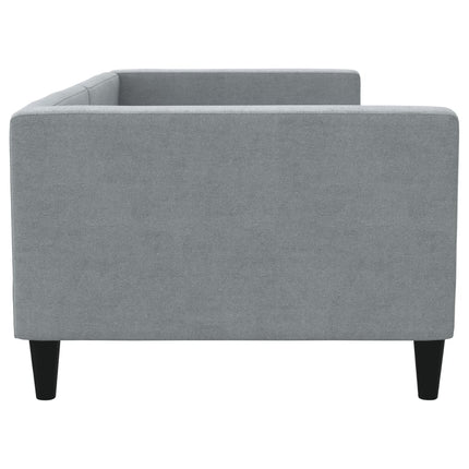 Letto da Giorno Grigio Chiaro 90x200 cm in Tessuto