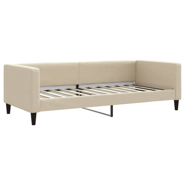 Letto da Giorno Crema 90x200 cm in Tessuto