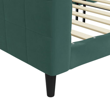 Letto da Giorno Verde Scuro 80x200 cm in Velluto
