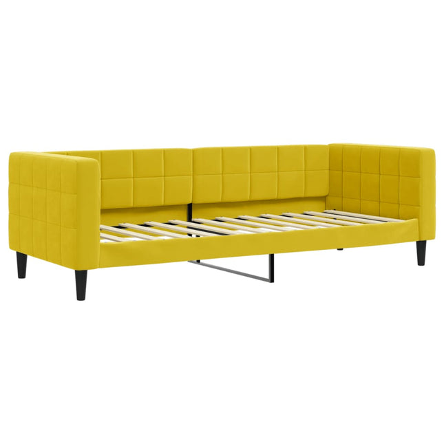 Letto da Giorno Giallo 80x200 cm in Velluto